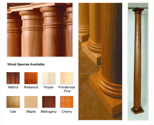 round wood columns